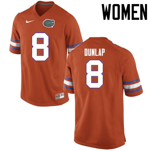 Florida Gators Women #8 Carlos Dunlap College Football Jersey Orange